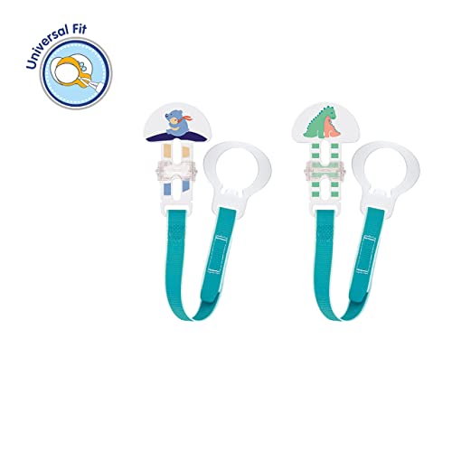 MAM 2 Clips for Pacifiers With Fasteners and Flexible Rings for Boys, Designs May Vary - Image 7