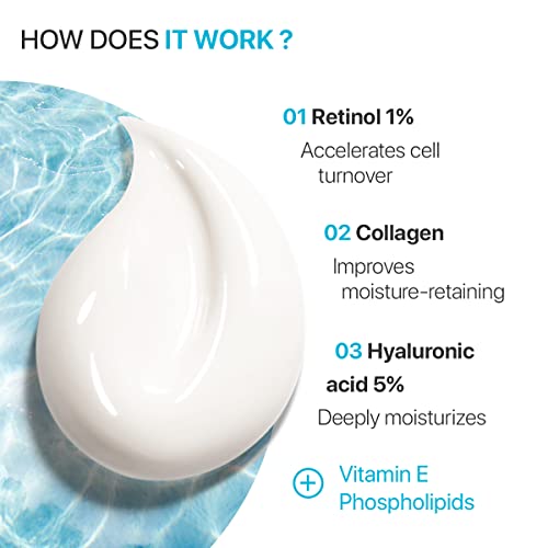 Face Moisturizer Retinol Cream - Day & Night Anti Aging Moisturizing Cream to Reduce Wrinkles - Neck & Décolleté Cream with Collagen & Hyaluronic Acid - Skin Care Facial Moisturizer for Women & Men - Image 9