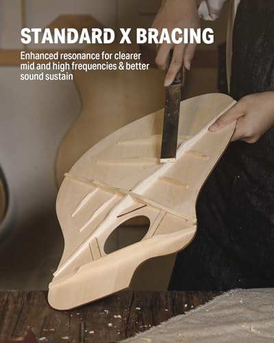 Donner 41” Acoustic Guitar Bundle for Beginners Adults with Online Lesson, 4/4 Full Size Steel Acustica Guitarra with Gig Bag, Tuner, Strap, Strings, Picks, Capos, Cutaway, Natural, DAG-1C/DAD-110C - Image 3