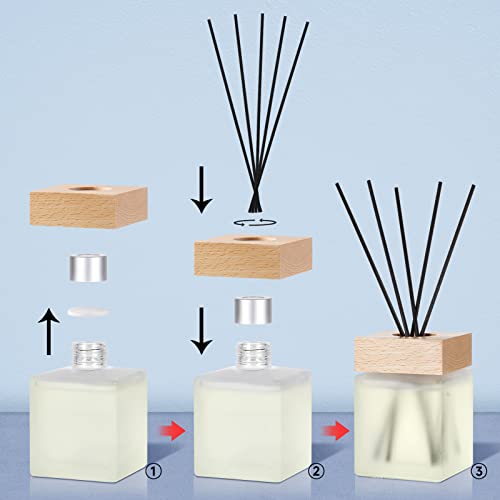 Reed Diffuser Set, Rose & Violet Scented, Modern and Classic Fragrance, 10 Scent Diffuser Sticks, 6.1 oz /180ml ,Home Decor Bedroom Living Room Bathroom Office - Image 2