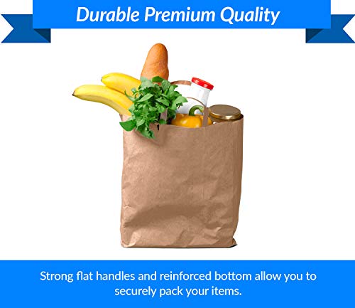 Reli. Paper Grocery Bags w/Handles (100 Pcs, Bulk)(12"x7"x14") Large Paper Grocery Bags, Shopping Bags w/Handles - Heavy Duty 57 Lbs Basis - Takeout/To Go Bags, Retail Bags, Brown Kraft Paper Bags - Image 5