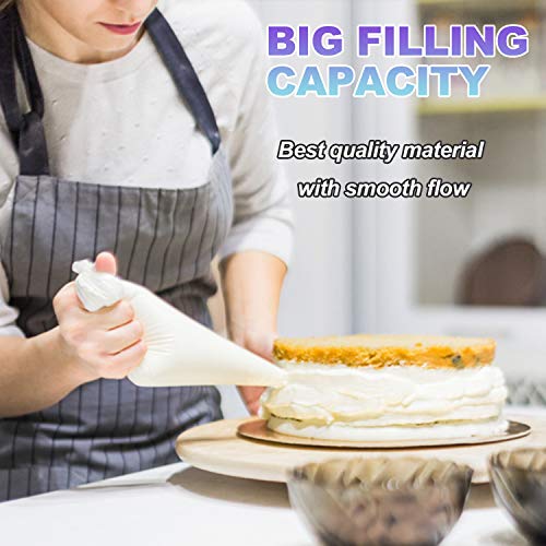 Anaeat Pastry Piping Bags Anti-Burst - Extra Thick 100 Pack Cake Decorating Bags, Disposable Cupcake Icing Bags for Cake, Cupcakes, Cookies & Frosting - Professional Baking Tools for Bakers (12") - Image 8