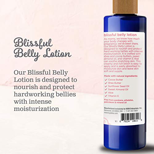 Mommy's Bliss Belly Lotion: For Hydrated, Resilient, & Elastic Skin During Pregnancy, Reduce Stretch Mark Appearance with Cocoa Butter Bohemian Rose Scent, 8 Fl Oz - Image 6