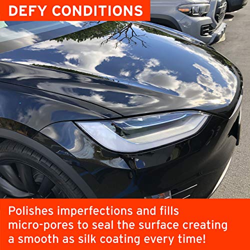 Ethos Defy - 3 in 1 Ceramic Coating - Waterless Car Wash & Wax - Car Wax Polish Spray - Hydrophobic Top Coat - Polish & Polymer Paint Sealant Protection - with Insta-Bond Technology - 16OZ - Image 4