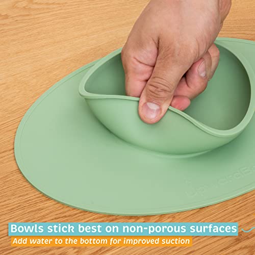 UpwardBaby Led Weaning Supplies - Suction Plates for Baby - Spoons Self Feeding 6 months Suction Bowls Silicone Plates - Toddler Plates Bowls Self Eating - Infant First Stage BLW Utensils 6-12 Months - Image 2