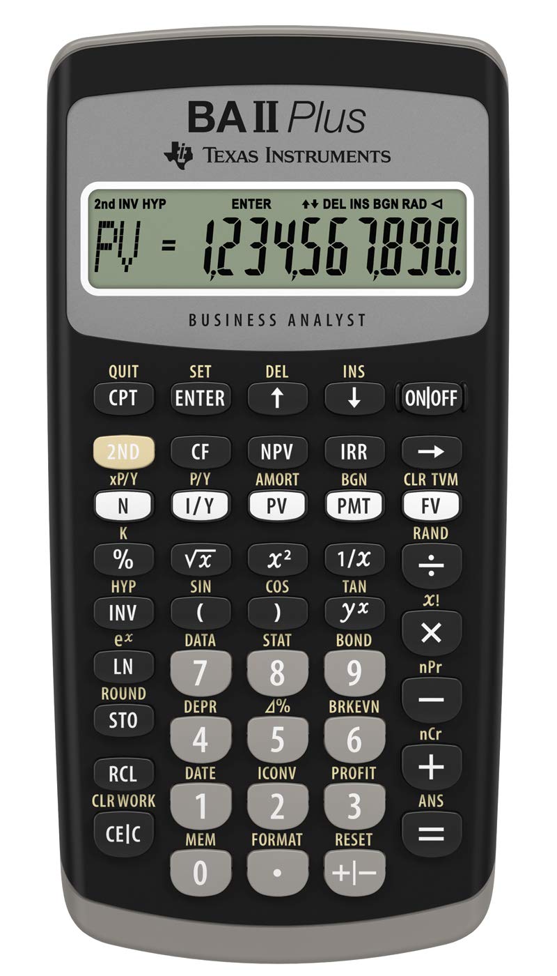 Texas Instruments BA II Plus Financial Calculator, Black Medium - Image 2